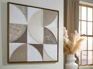 Harelman - Arte de pared - Bronceado / Greige / Blanco