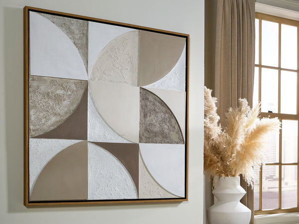Harelman - Arte de pared - Bronceado / Greige / Blanco