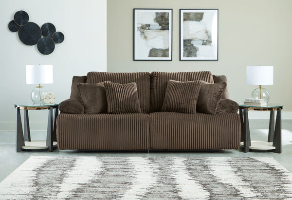 Top Tier - 2 Piece Reclining Sectional #darkbrown