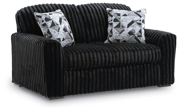Midnight-Madness - 2 Pc. - Midnight Madness Sofa And Loveseat - Onyx