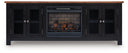 Wildenauer - 76" TV Stand With Electric Fireplace #fauxbrickfireplaceinsert