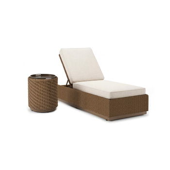 Alabaster - Chaise Lounge With Cushion #1piece