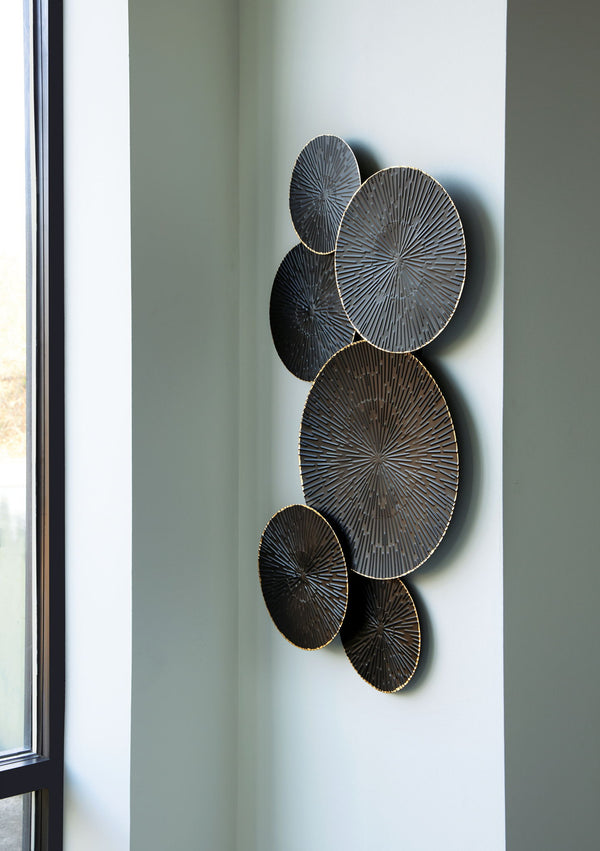 Rhetlen - Decoración de pared - Acabado negro/dorado