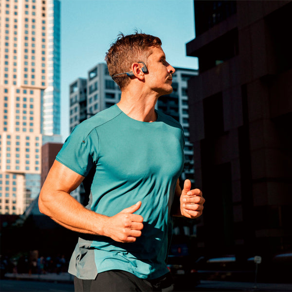 Shokz - OpenRun Pro 2 Wireless Bone Conduction Open-Ear Bluetooth Sports Headphones - Steel Blue