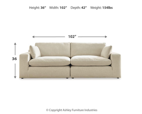 Elyza - Loveseat 2 Pc Sectional - Linen