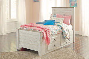 Willowton - Panel Bed #twin #2drawers