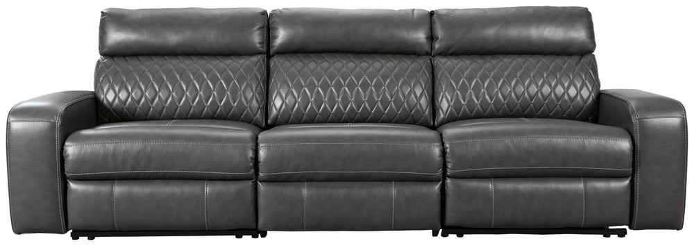 Samperstone - Power Reclining Sectional #gray #3pc.powerrecliningsectionalwithstorageconsole