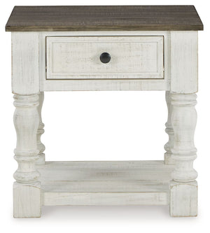 Havalance - Mesa auxiliar cuadrada - Blanco / Gris