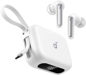 Soundcore - by Anker P41i Bluetooth Wireless In Ear Earbuds with Portable USB-C 3,000mAh Phone Charger - White