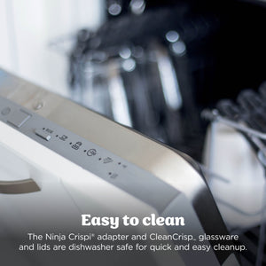 Ninja - Crispi 4-in-1 Portable Glass Air Fryer Cooking System with 2 Glass Containers, Crisper Plates & Storage Lids - Sage Green