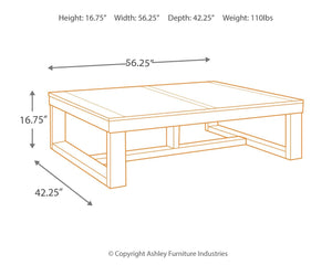 Watson - Mesa de centro rectangular - Marrón oscuro