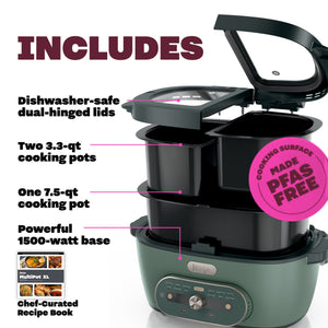 Ninja - MultiPot XL 12-in-1 DualZone Multicooker - Vista Green