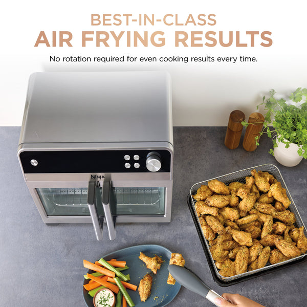 Ninja - French Door Premier Air Fryer, Convection Oven, Toaster - Stainless Steel