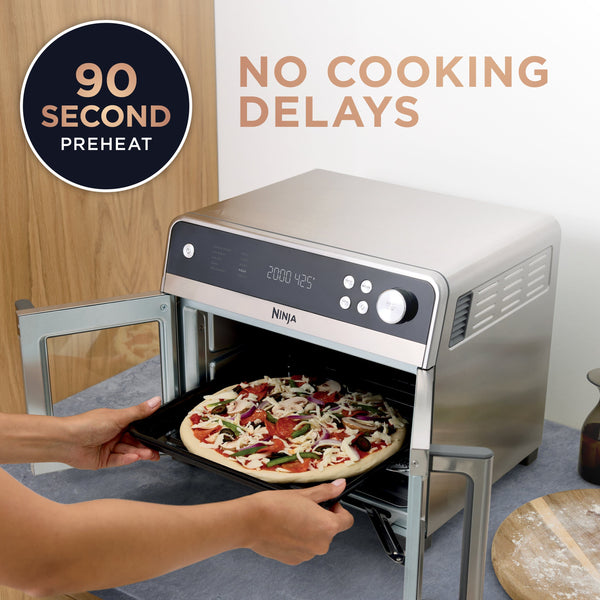 Ninja - French Door Premier Air Fryer, Convection Oven, Toaster - Stainless Steel