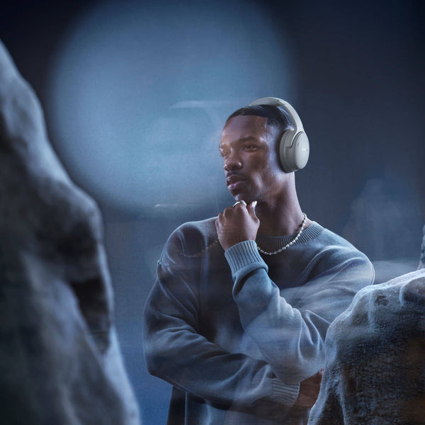 Bose - QuietComfort Wireless Noise Cancelling Over-the-Ear Bluetooth Headphones - Moonlight Gray