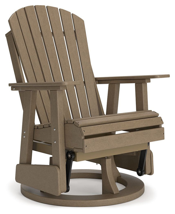 Hyland Wave - Swivel Glider Chair #darkbrown