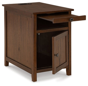 Treytown - Chair Side End Table #darkbrown