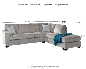 Altari - 2 Piece Sleeper Sectional #lightgray #2pc.rightarmfacingchaisesleepersectional