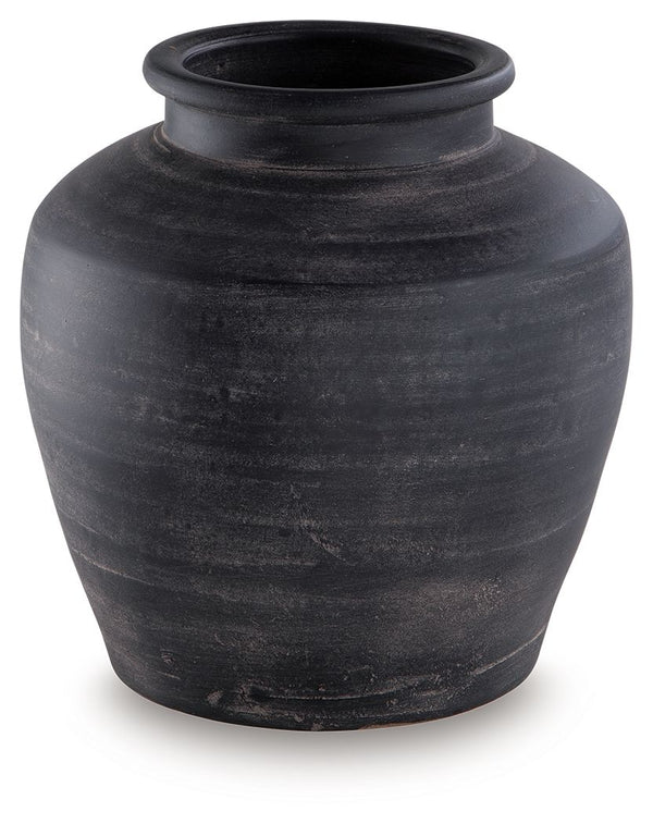 Meadie - 12" Vase #black