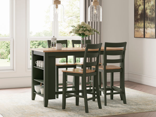 Gesthaven - Rectangular Dining Room Counter Set #green