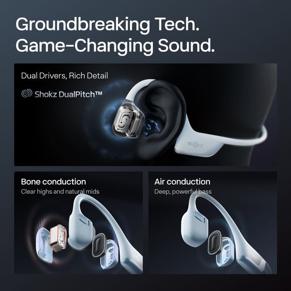Shokz - OpenRun Pro 2 Mini Wireless Bone Conduction Open-Ear Bluetooth Sports Headphones - Sky Blue