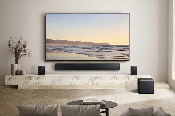 Samsung - Q-Series HW-QS750F 5.1.2 Ch Soundbar with Subwoofer and Rear Speakers - Titan Black