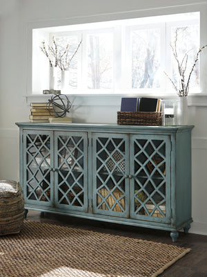 Mirimyn - Mueble auxiliar - Acabado antiguo - Verde azulado antiguo
