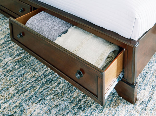 Trellington - Cama Queen Trineo con Almacenamiento - Marrón