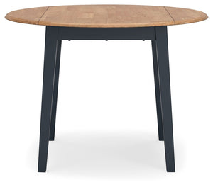 Gesthaven - Round Dining Room Drop Leaf Table #blue