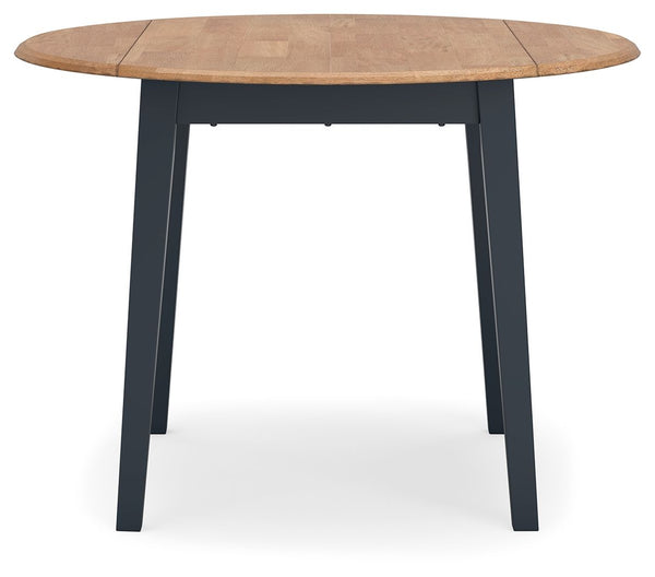 Gesthaven - Round Dining Room Drop Leaf Table #blue