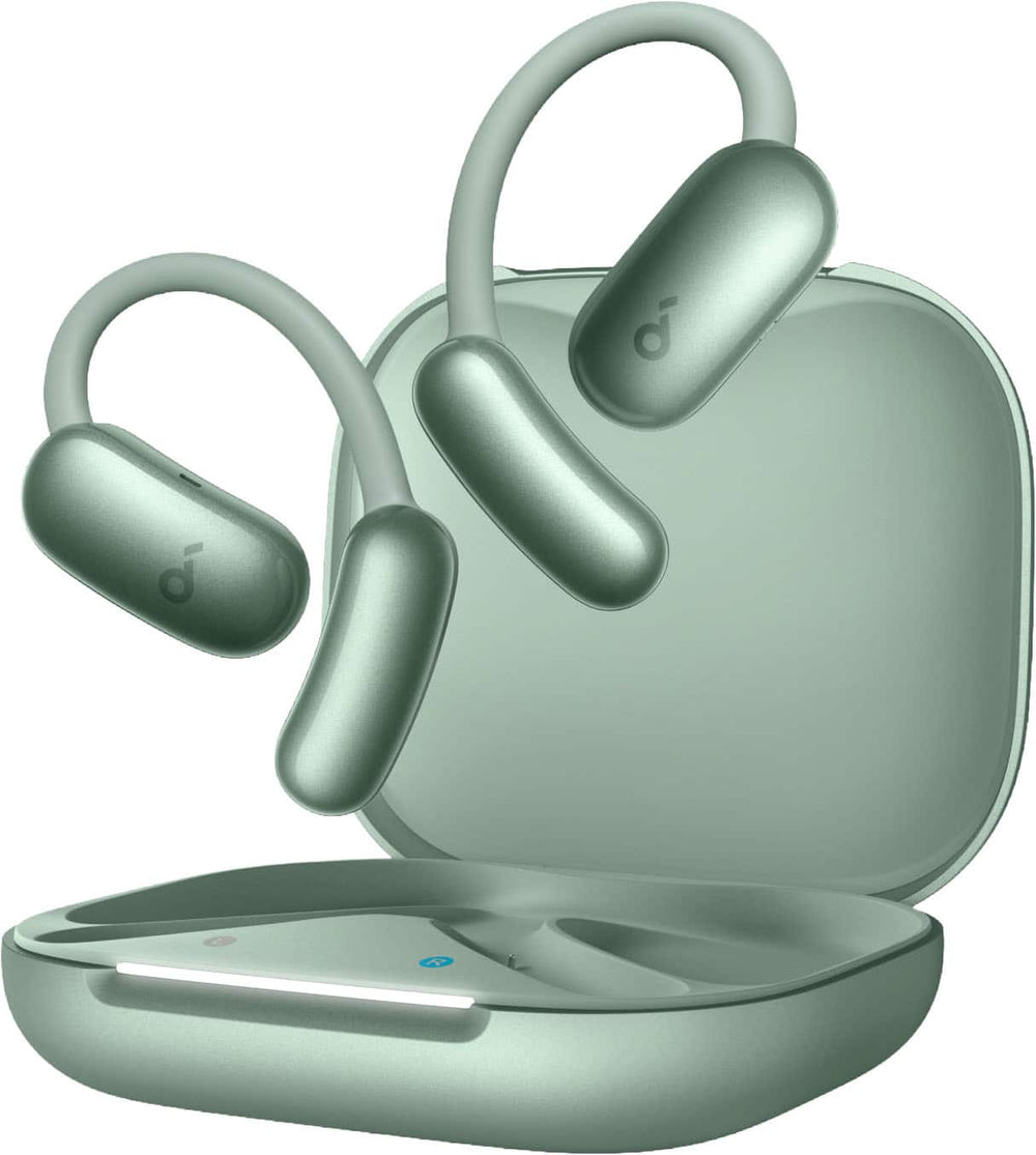 Soundcore - by Anker AeroFit 2 A.I. Assistant Open-Ear Bluetooth Headphones with Real-Time Translation and Adjustable Ear Hooks - Sage Green