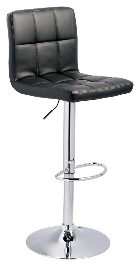 Bellatier - Adjustable Height Barstool (Set of 2) #black