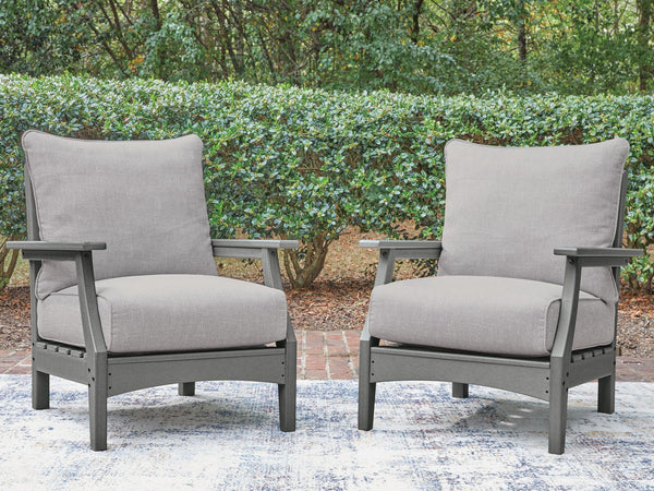 Cove Beach - Tumbona con cojín (Set de 2) - Gris