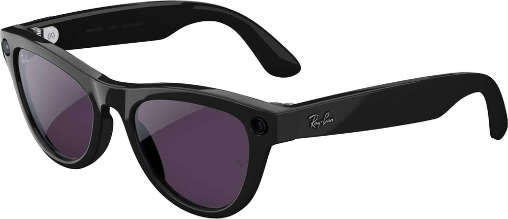 Ray-Ban Meta - Skyler (Gen 2) glasses with Meta AI, Audio, Photo, Video Compatibility - Transitions Amethyst lenses - Shiny Black