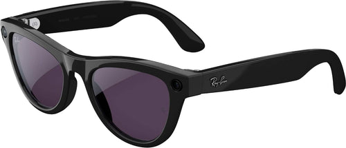 Ray-Ban Meta - Skyler (Gen 2) glasses with Meta AI, Audio, Photo, Video Compatibility - Transitions Amethyst lenses - Shiny Black