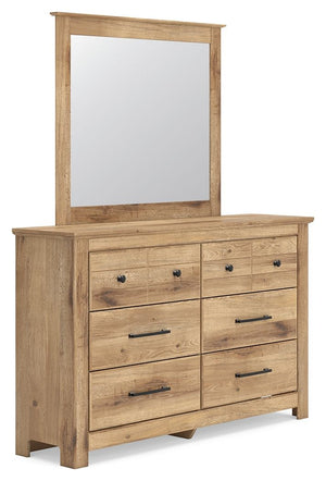 Makidern - Six Drawer Dresser #lightbrown #dresser&mirror