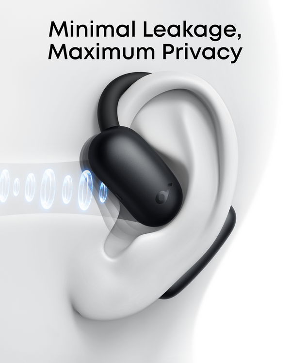 Soundcore - by Anker AeroFit 2 Open-Ear Headphones with Adjustable Ear Hooks - Black