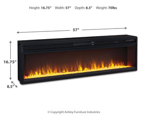 Accesorios de entretenimiento - Inserto de chimenea ancho - Negro