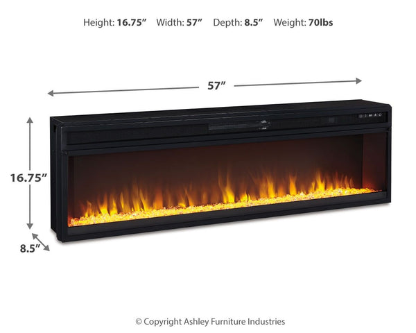 Accesorios de entretenimiento - Inserto de chimenea ancho - Negro