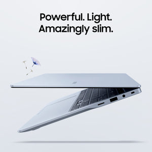 Samsung - Galaxy Book4 Edge - Copilot+ PC - 15.6" LED Laptop - Snapdragon X- 16GB Memory- 512 GB Storage - Sapphire Blue
