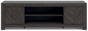 Cayboni - LG TV Stand With Fireplace Option #black #tvstands
