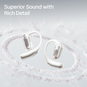 Shokz - OpenFit Pro Open-Ear True Wireless Bluetooth Active Noise Reduction Earbuds - White