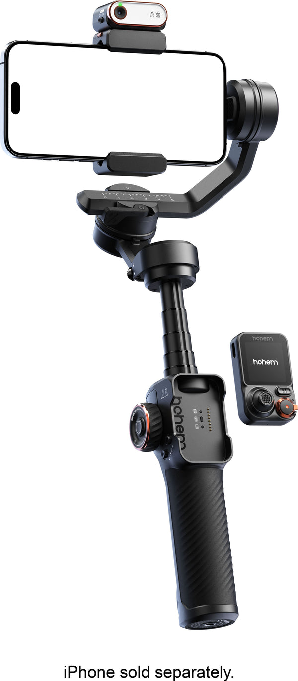Hohem - iSteady M7 3-Axis Gimbal Stabilizer for Smartphone w/ AI Tracking, Remote Control, Extendable Pole, & Magnetic RGB Light - Black
