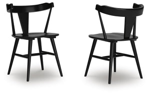 Gretlynn - Silla auxiliar de comedor (juego de 2) - Negro