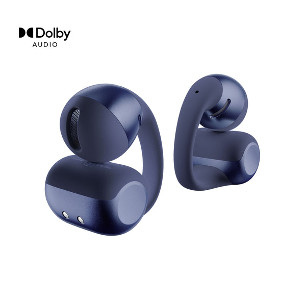 Shokz - OpenDots 2 Open-Ear Clip-On True Wireless Bluetooth Earbuds - Navy Blue