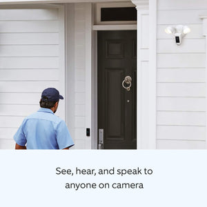 Ring - Floodlight Cam Plus Outdoor Wired 1080p Surveillance Camera - White