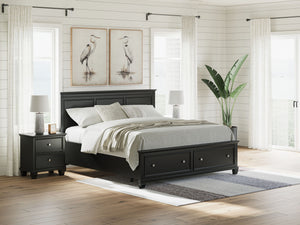 Lanolee - Panel Bed #king #2drawers