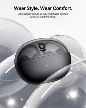 Baseus - Bowie MC2 Air Open-Ear Clip-On Earbuds,4.9 g Fit,40-Hour Playtime,IP67,Bluetooth 6.0 - Black