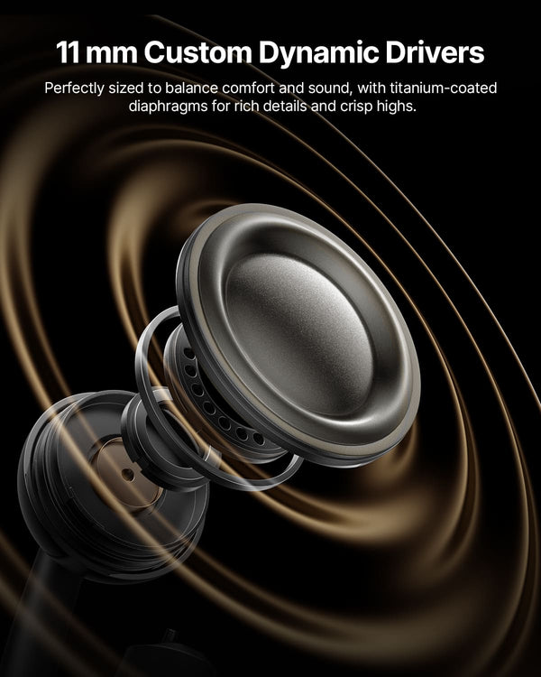 Baseus - Bowie MC2 Air Open-Ear Clip-On Earbuds,4.9 g Fit,40-Hour Playtime,IP67,Bluetooth 6.0 - Black