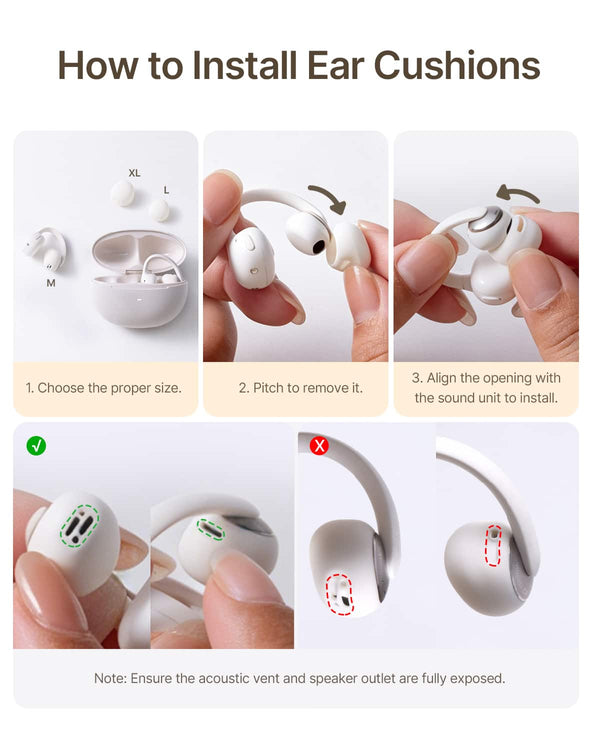 Baseus - Bowie MC2 Open-Ear Clip-On Earbuds,LDAC Hi-Res,55-Hour Playtime,IP67,Bluetooth 6.0 - White